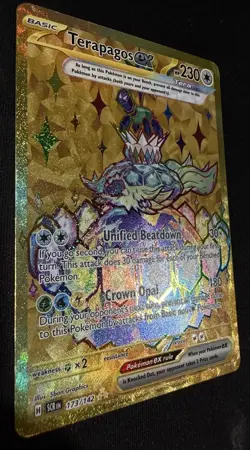 Terapagos ex - 173/142 Hyper Rare Holo NM Pokemon SV07: Stellar Crown - Image 3