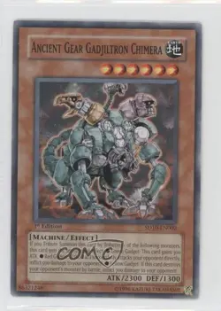Ancient Gear Gadjiltron Chimera 1st Ed. YuGiOh Machine Re-Volt Structure Deck - Image 1