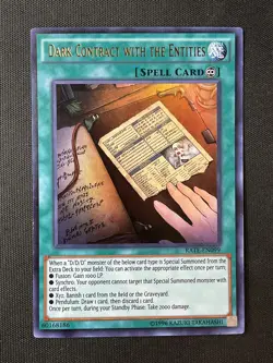 Yugioh Raging Tempest #RATE-EN099 Dark Contract with the Entities Ultra Rare LP - Image 1