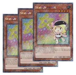 Yugioh Star Drawing x 3 - 1st Edition Platinum Secret Rare NM - Free Holo Card - Image 1
