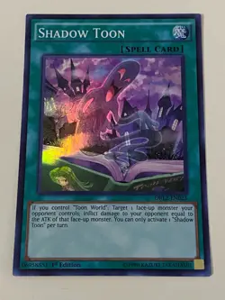 Yugioh - Shadow Toon x 3 - 1st Edition Super Rare NM - Free Holo Card - Image 2