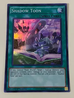 Yugioh - Shadow Toon x 3 - 1st Edition Super Rare NM - Free Holo Card - Image 3