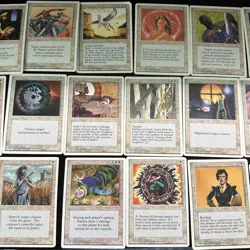 Vintage MTG Lot: 1995 4th Edition 32 DIFFERENT White Cards No Dupes Light Play - Image 3