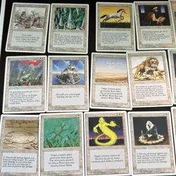 Vintage MTG Lot: 1995 4th Edition 32 DIFFERENT White Cards No Dupes Light Play - Image 4
