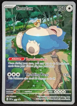 Snorlax 2023 SV 151 Black Star Promo Full Art Pokemon Card SVP 051 (NM) - Image 1