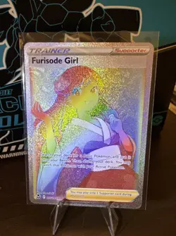 Furisode Girl 205/195 Holo Secret Rare Silver Tempest Pokemon Card NM 🔥🔥 - Image 1