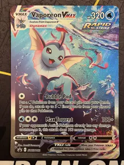 JUMBO Oversized Vaporeon VMAX Card Alt Art SWSH182 Pokemon Premium Collection NM - Image 1