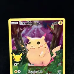 Pokemon TCG Card Pikachu 5/25 Celebrations 25th Anniversary Full Art Holo - G-4 - Image 2