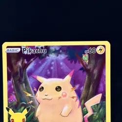 Pokemon TCG Card Pikachu 5/25 Celebrations 25th Anniversary Full Art Holo - G-1 - Image 3