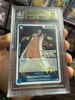 Marshall.D.Teach (Judge Pack Vol. 4) ST03-014 One Piece Promotion Cards BGS 10 - Image 1