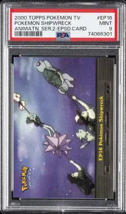 2000 TOPPS POKEMON TV ANIMATION SER 2 EPISODE CARDS POKEMON SHIPWRECK PSA 9 - Image 1