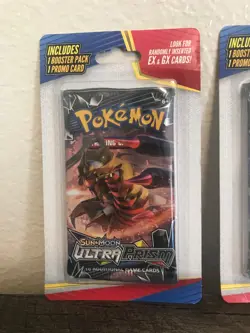2 Pokemon Trading Card Game Sun & Moon Ultra Prism Booster Pack W/Promo 2018 - Image 2