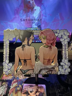 A5 Large Metal Card Serialized Waifu Anime Card Mitsuri Shinobu - Image 1