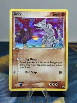 Onix 65/115 EX Unseen Forces Stamped Holo Rare Pokemon TCG Card MP - Image 1