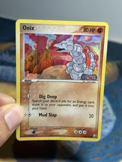 Onix 65/115 EX Unseen Forces Stamped Holo Rare Pokemon TCG Card MP - Image 3