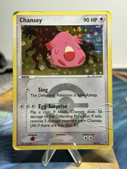 Chansey 19/112 EX Firered & Leafgreen Reverse Holo Rare 2004 Pokemon Card DMG - Image 1