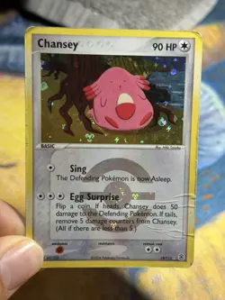 Chansey 19/112 EX Firered & Leafgreen Reverse Holo Rare 2004 Pokemon Card DMG - Image 3