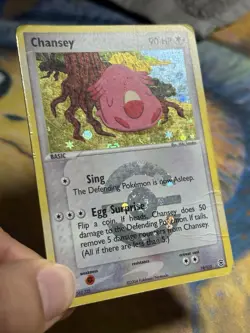Chansey 19/112 EX Firered & Leafgreen Reverse Holo Rare 2004 Pokemon Card DMG - Image 4