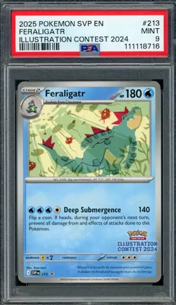 PSA 9 Feraligatr Illustration Contest 2024 (Promo) #213 Pokemon Card B10 - Image 1