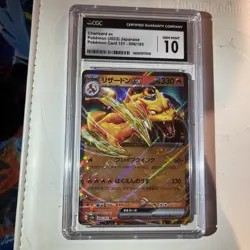 🔥🔥 CGC GEM MINT 10 Charizard EX 006/165 Japanese 151 Double Rare Pokemon Card - Image 1