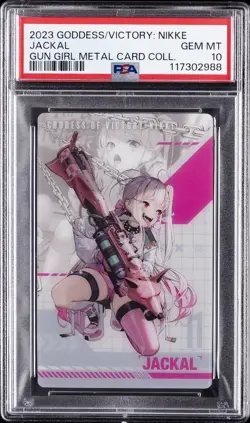 2023 GODDESS OF VICTORY: NIKKE GUN GIRL METAL CARD COLLECTION JACKAL PSA 10 - Image 1