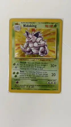 Poliwrath Pokemon Card Base Set Unlimited Holo 11/102 LP Unlimited + Japanese - Image 3