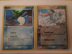 Pokemon Cards Ex Delta Species Marill 76/113 & Azumarill 19/113 Reverse Holo - Image 1