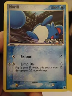 Pokemon Cards Ex Delta Species Marill 76/113 & Azumarill 19/113 Reverse Holo - Image 2