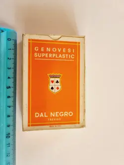 CARTE DA GIOCO GENOVESI DAL NEGRO SUPERPLASTIC VINTAGE ORIGINAL PLAYING CARD NEW - Image 1