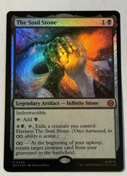 The Soul Stone FOIL 66 Marvel's Spider-Man SPM MTG Mythic Unplayed Mint Infinity - Image 1