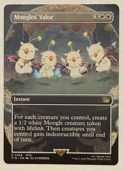 Moogle's Valor Borderless - Final Fantasy MTG - Image 1