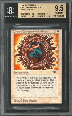 Magic MTG Antiquities Circle of Protection Artifacts BGS 9.5 GEM MINT - Image 1