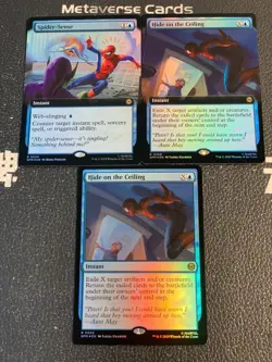 Magic MTG Hide on the Ceiling Borderless Foil Marvel Spider-Man Lot*3 - Image 1