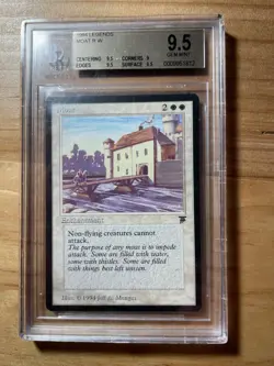 Moat, legends mtg. Graded BGS 9.5b , Gem Mint! - Image 1