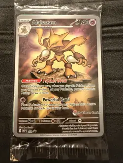 *NEW* Alakazam 009 POKEMON CENTER STAMPED Promo Mega Evolutions *GOOD CENTERING* - Image 2