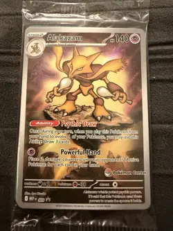 *NEW* Alakazam 009 POKEMON CENTER STAMPED Promo Mega Evolutions *GOOD CENTERING* - Image 3