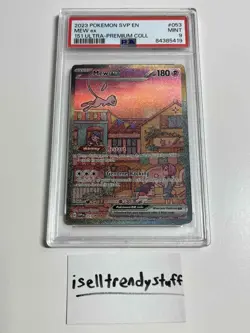 2023 POKEMON SVP EN-SV BLACK STAR PROMO 151 ULTRA-PREMIUM COLL #053 MEW EX PSA 9 - Image 1