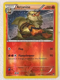 POKEMON ARCANINE 11/122 RARE REVERSE HOLOFOIL NM CARD BREAKPOINT - Image 1