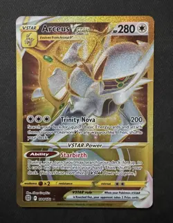 Pokemon TCG Arceus Gold Vstar- Brilliant Stars- 184/172 - Image 1