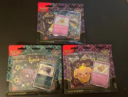 Set of 3 (1 of each) Paldean Fates Tech-Sticker Collection SV4.5 Pokemon TCG - Image 1
