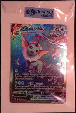 [ JUMBO ] Vaporeon VMAX SWSH182 - Black Star Promo - Pokemon Premium Collection - Image 3