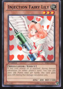Yu-Gi-Oh TCG #BP02-EN018 Injection Fairy Lily 1st Edition Rare NM - Image 1