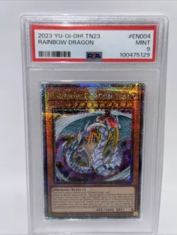 YuGiOh RAINBOW DRAGON TN23-EN004🔥PSA 9🔥LIMITED ED-2023 QTR CENTURY SECRET RARE - Image 1