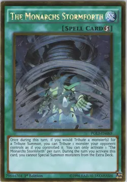 The Monarchs Stormforth NM (#3) PGL3 1st Premium Gold: Infinite Gold Yugioh - Image 1