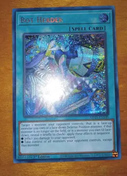 Yugioh Bot Herder MP25-EN149 Prismatic Secret Rare 1st Edition NM - Image 1