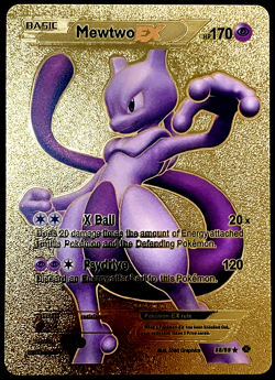 Mewtow EX Gold Foil Textured Display Card - Image 1