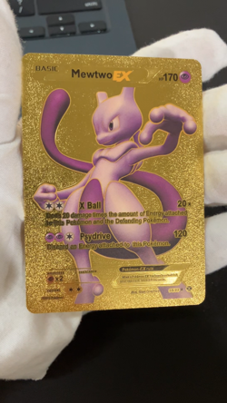 Mewtow EX Gold Foil Textured Display Card - Image 2