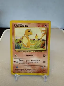Charmander 46/102 Base Set Series COMMON Basic POKEMON CARD 1999 - Image 1