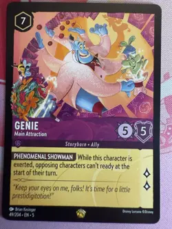 Genie 49/204 Disney Lorcana Shimmering Skies Regular Legendary Card NM - Image 1
