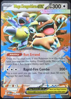 Pokemon TCG Mega Kangaskhan ex 104/132 Mega Evolution Double Rare Card - NM - Image 1
